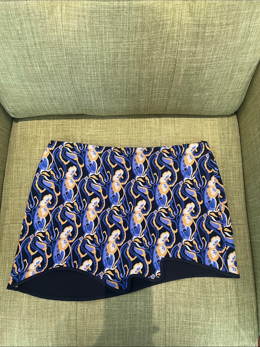 Zara Gucci Pattern Asymmetrical Mini Skirt